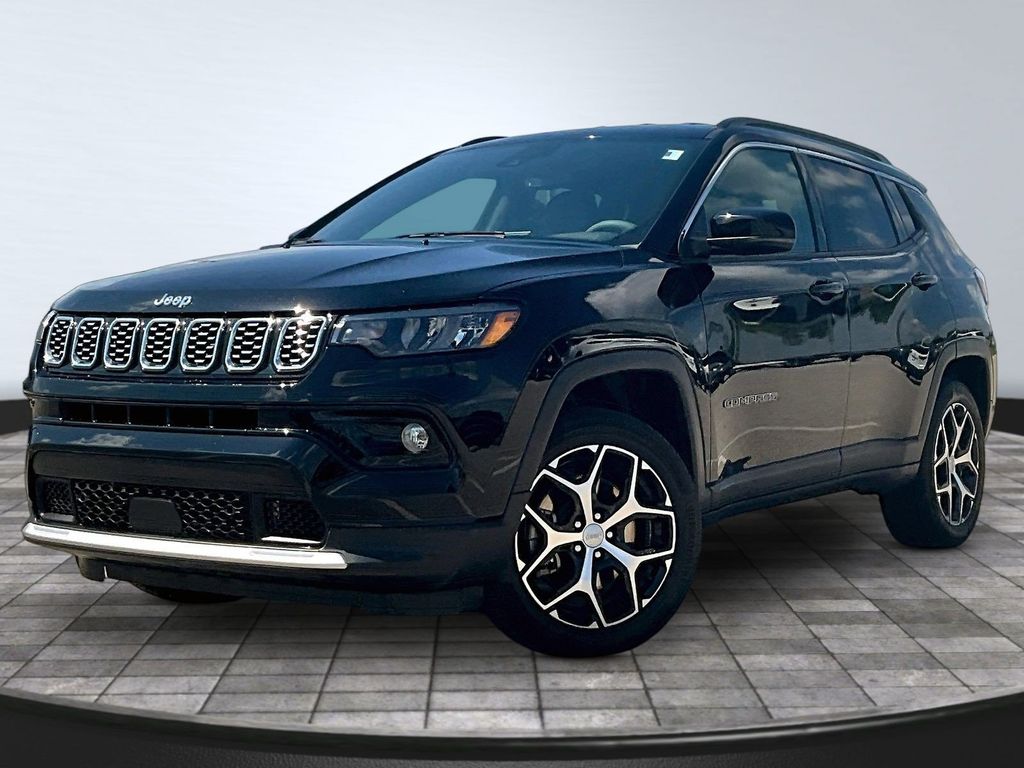 Diamond Black Crystal Pearlcoat 2024 Jeep Compass SUV / Crossover Four-Wheel Drive 8-Speed Automatic