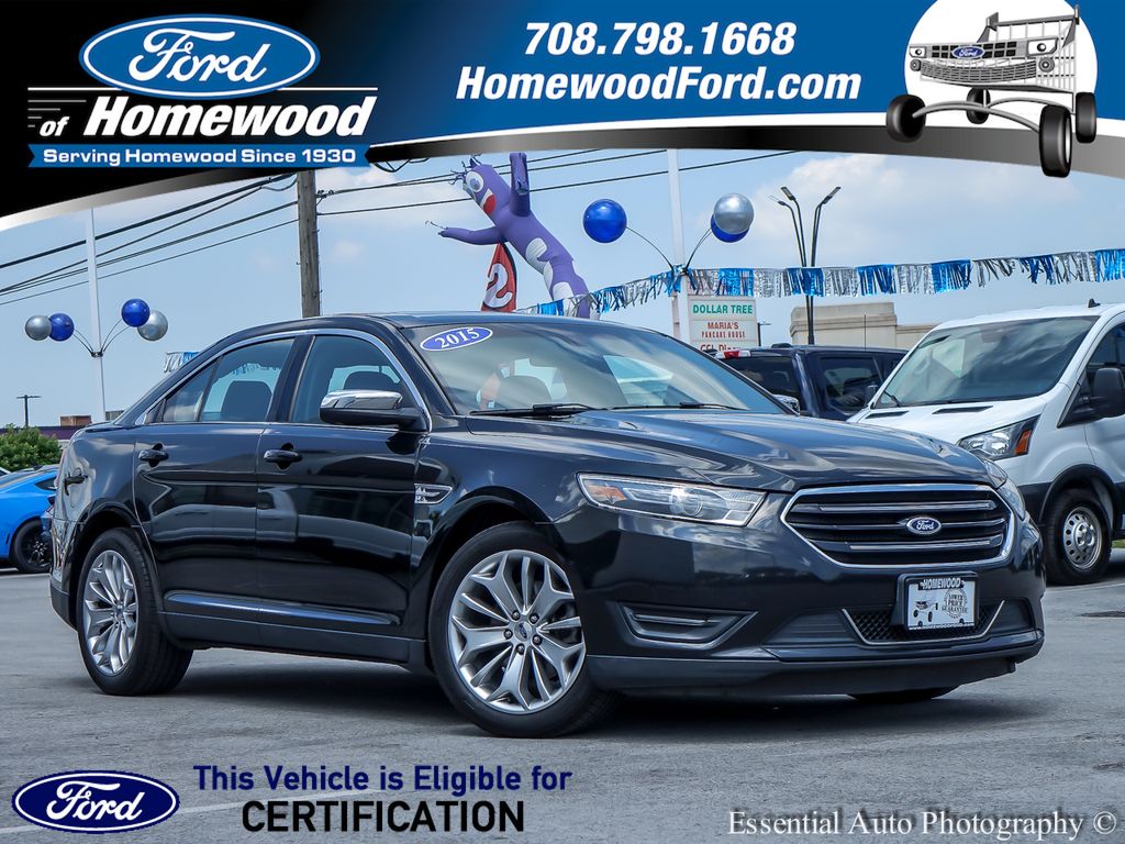 Tuxedo Black Metallic 2015 Ford Taurus Sedan Front-Wheel Drive 6-Speed Automatic