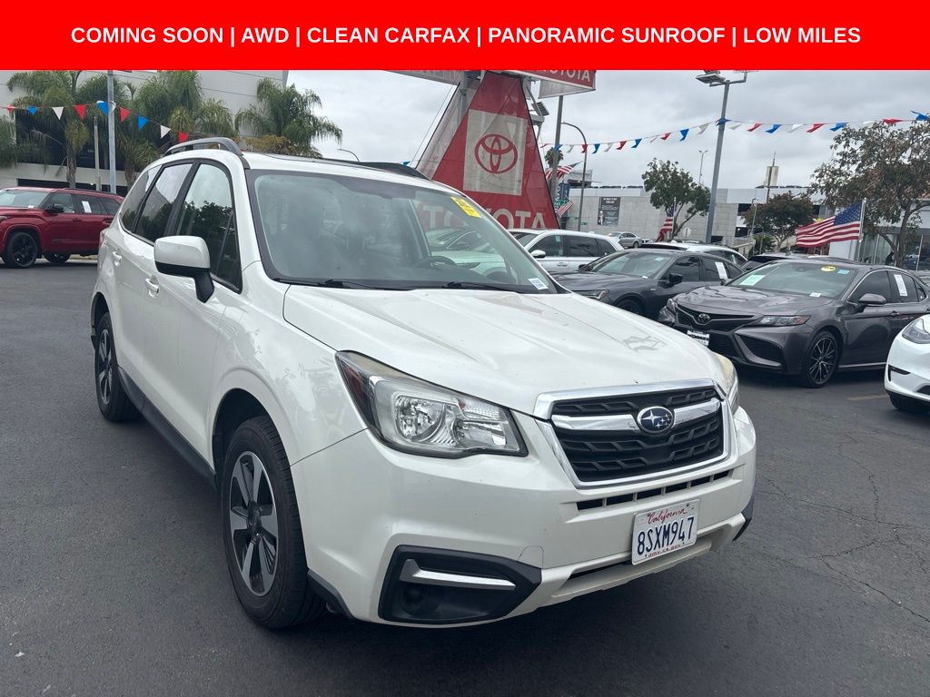 Crystal White Pearl 2018 Subaru Forester SUV / Crossover All-Wheel Drive Continuously Variable Transmission