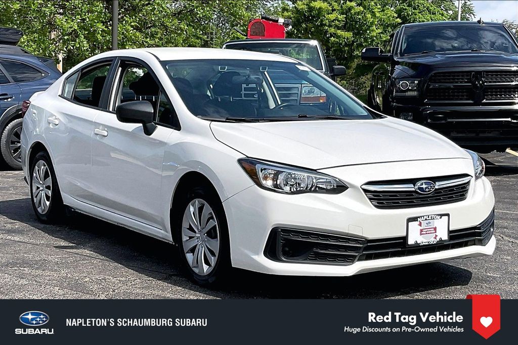 Crystal White Pearl 2022 Subaru Impreza Sedan All-Wheel Drive Continuously Variable Transmission