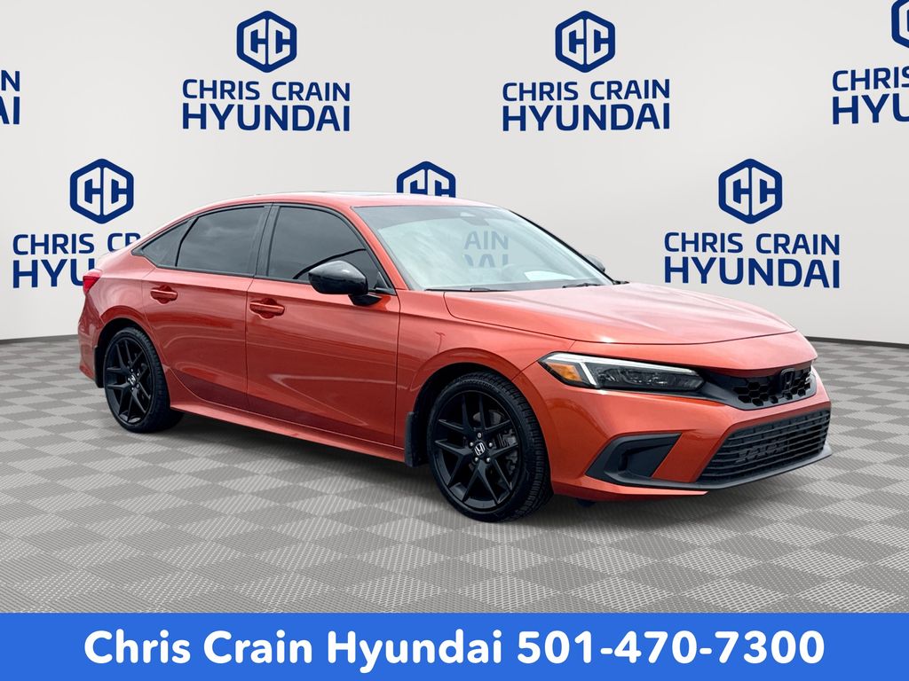 Blazing Orange Pearl 2023 Honda Civic Sedan Front-Wheel Drive 6-Speed Manual