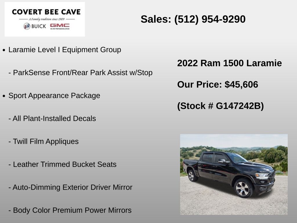 Used Car 2022 Ram 1500  Laramie For Sale Under $50,000 In Austin, Texas
