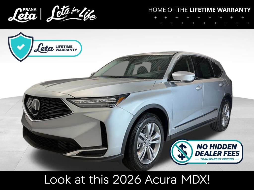 Solar Silver Metallic 2026 Acura MDX SUV / Crossover All-Wheel Drive Automatic