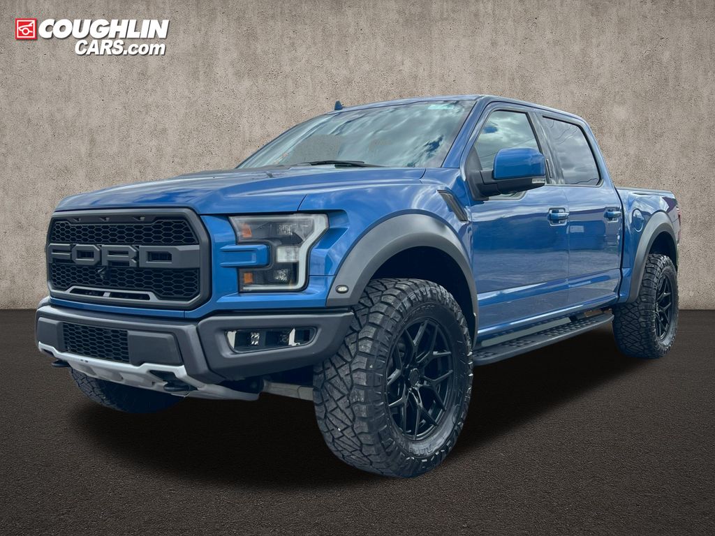 Blue Metallic 2019 Ford F-150 Raptor SuperCrew 4WD Pickup Truck Four-Wheel Drive Automatic