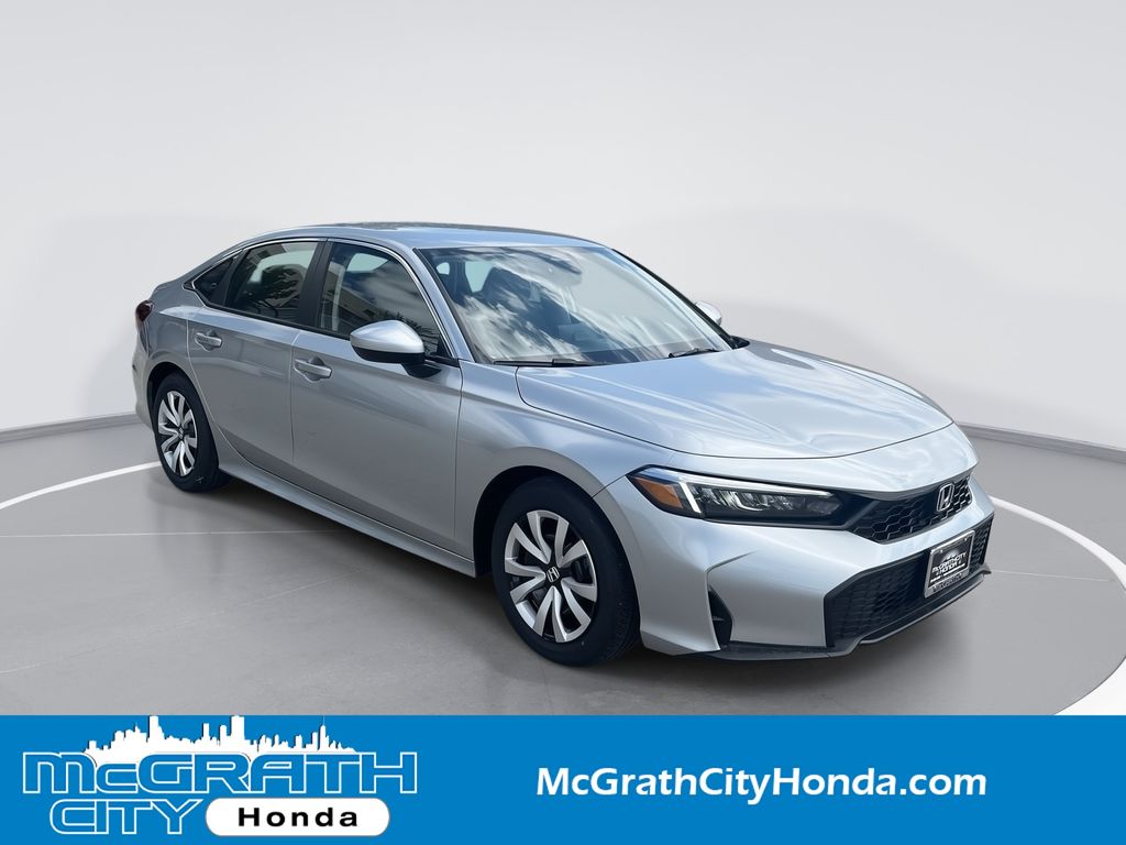Solar Silver Metallic 2026 Honda Civic Sedan Front-Wheel Drive Continuously Variable Transmission