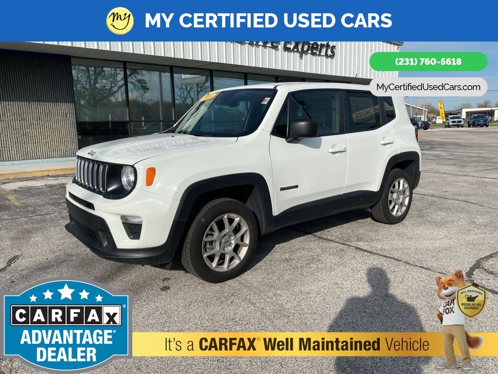 Alpine White Clearcoat 2023 Jeep Renegade SUV / Crossover Four-Wheel Drive 9-Speed Automatic