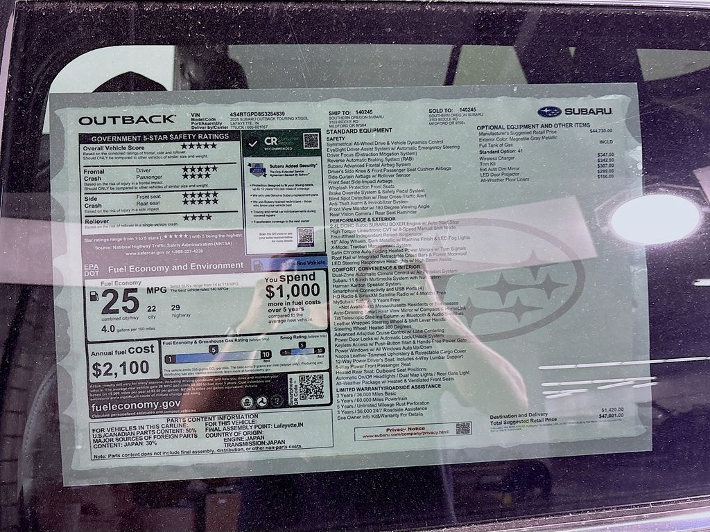 2025 Subaru Outback Touring XT