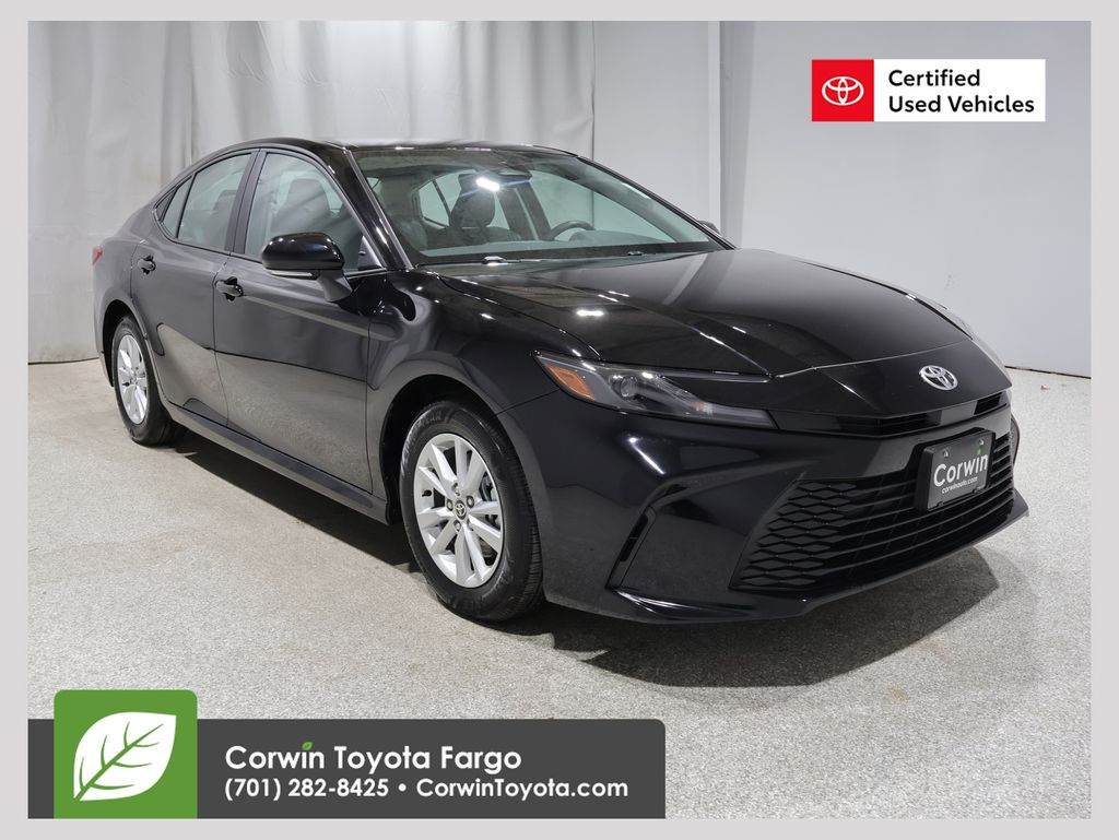 Midnight Black Metallic 2025 Toyota Camry LE FWD Sedan Front-Wheel Drive Continuously Variable Transmission