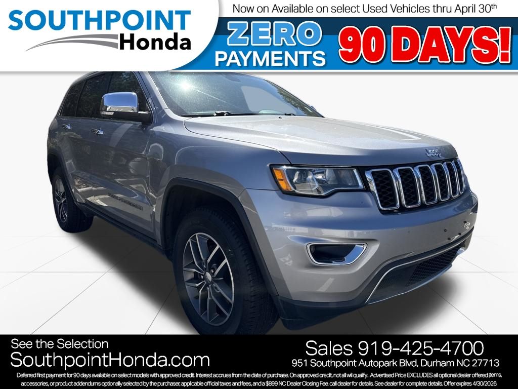 Billet Silver Metallic Clearcoat 2018 Jeep Grand Cherokee Limited 4WD SUV / Crossover Four-Wheel Drive 8-Speed Automatic