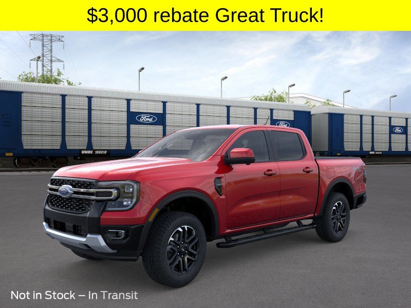 Ruby Red 2026 Ford Ranger Lariat SuperCrew 4WD Pickup Truck Four-Wheel Drive Automatic