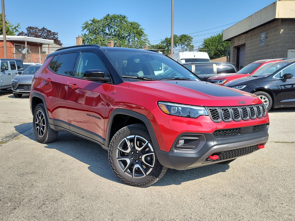 Red Hot Pearlcoat 2025 Jeep Compass SUV / Crossover Four-Wheel Drive 8-Speed Automatic