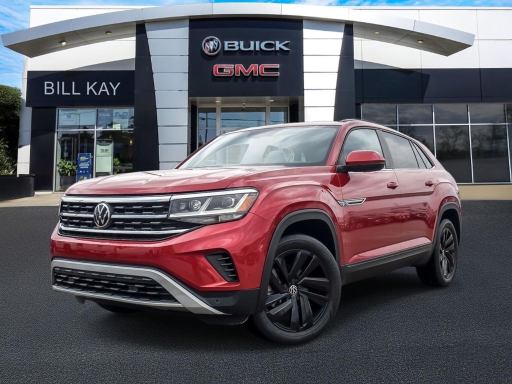Red 2022 Volkswagen Atlas Cross Sport V6 SE FWD with Technology SUV / Crossover Front-Wheel Drive 8-Speed Automatic