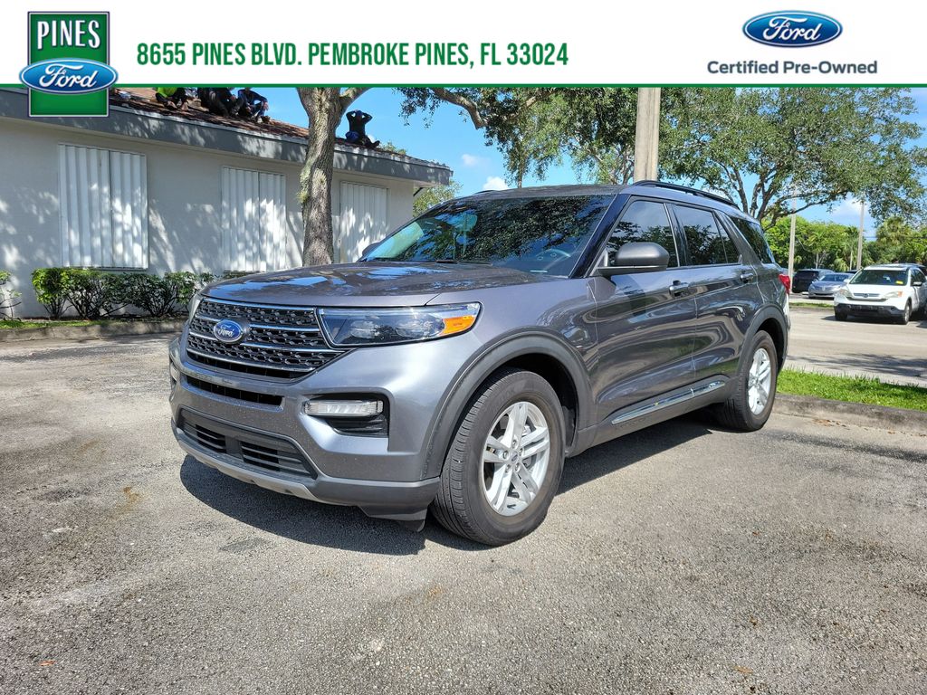 Gray Metallic 2023 Ford Explorer SUV / Crossover Rear-Wheel Drive Automatic