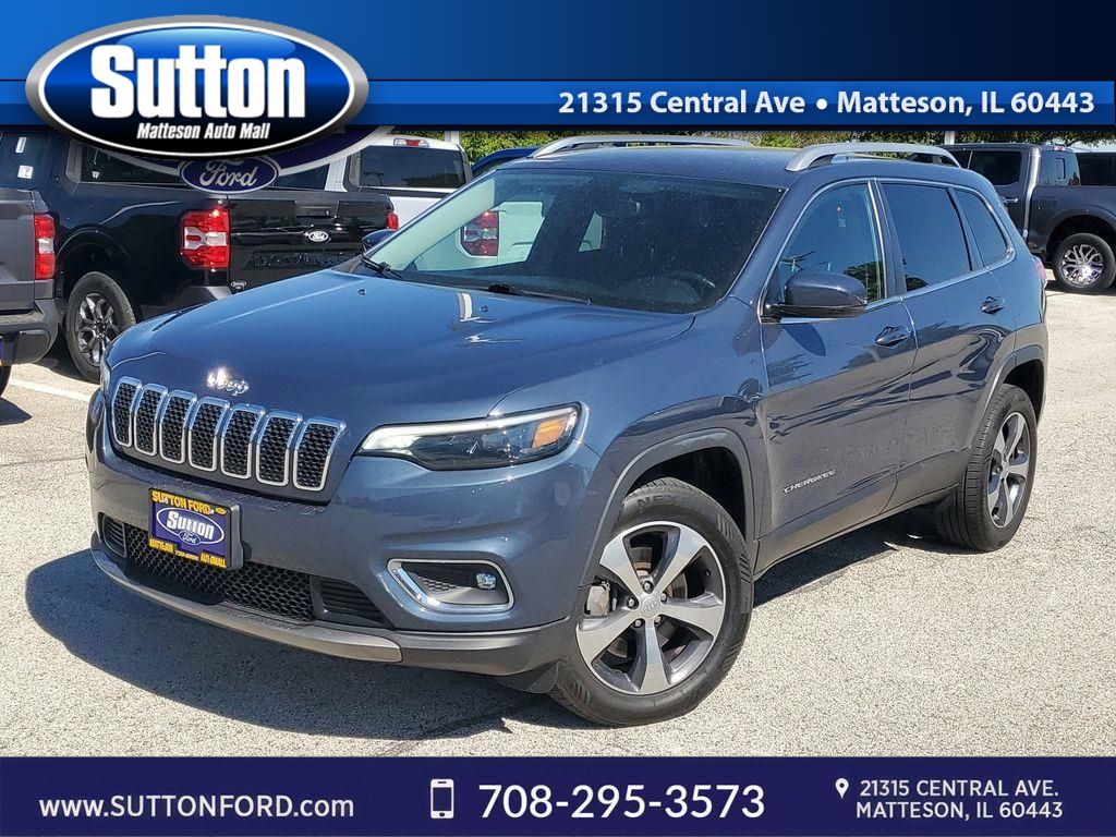 Blue Shade Pearlcoat 2019 Jeep Cherokee SUV / Crossover Four-Wheel Drive 9-Speed Automatic