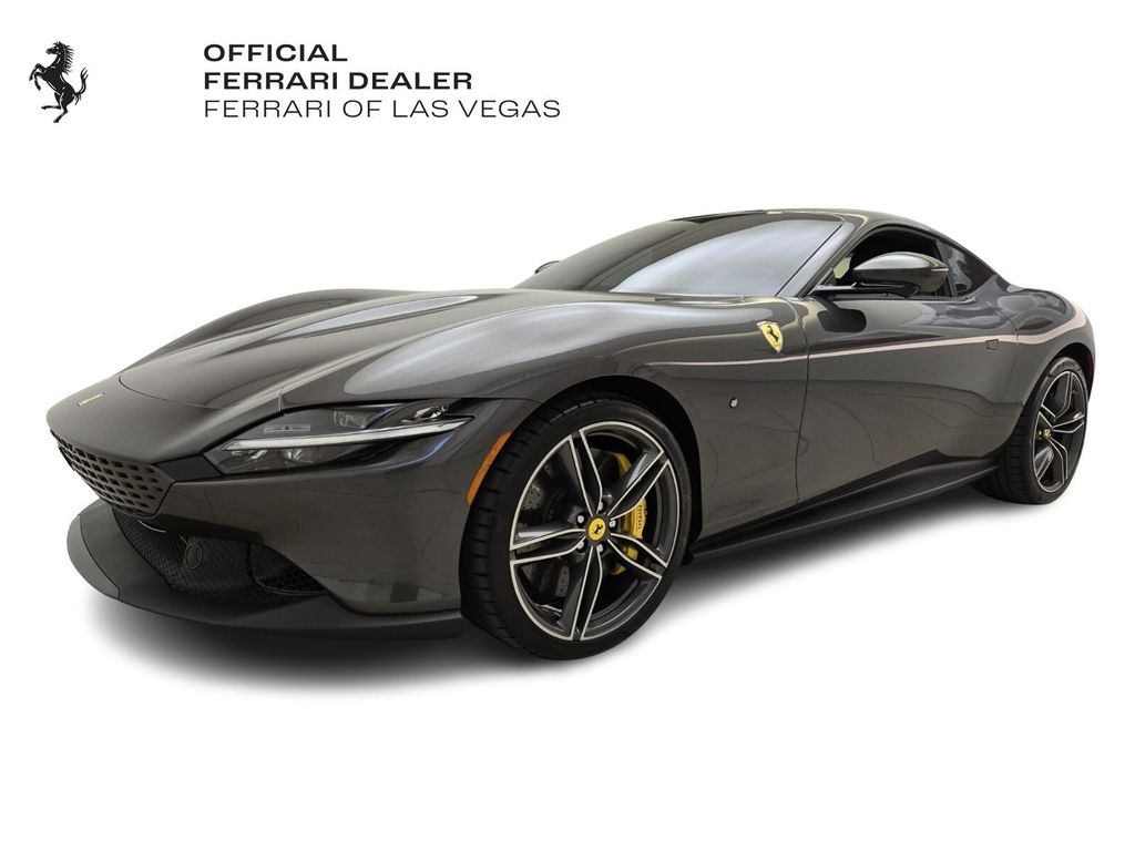 Gray 2022 Ferrari Roma Coupe Rear-Wheel Drive 8-Speed Manual