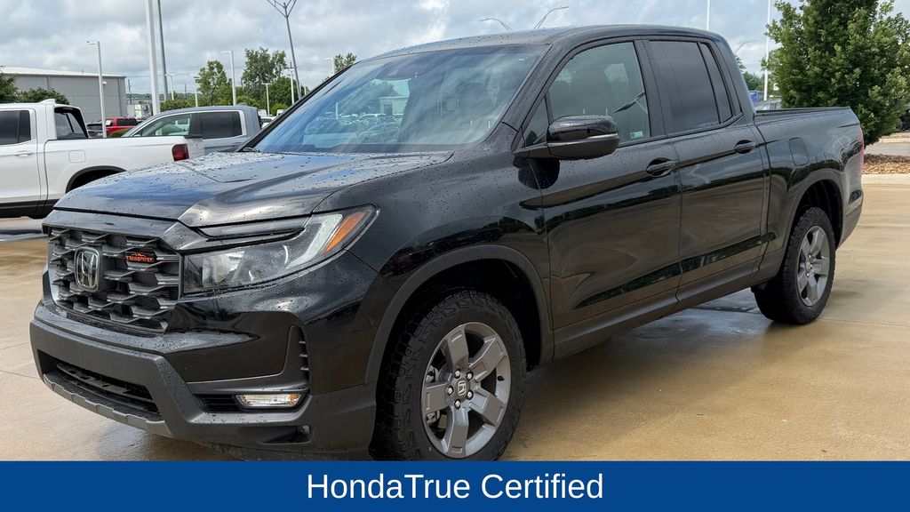 Crystal Black Pearl 2025 Honda Ridgeline TrailSport AWD Pickup Truck All-Wheel Drive 9-Speed Automatic