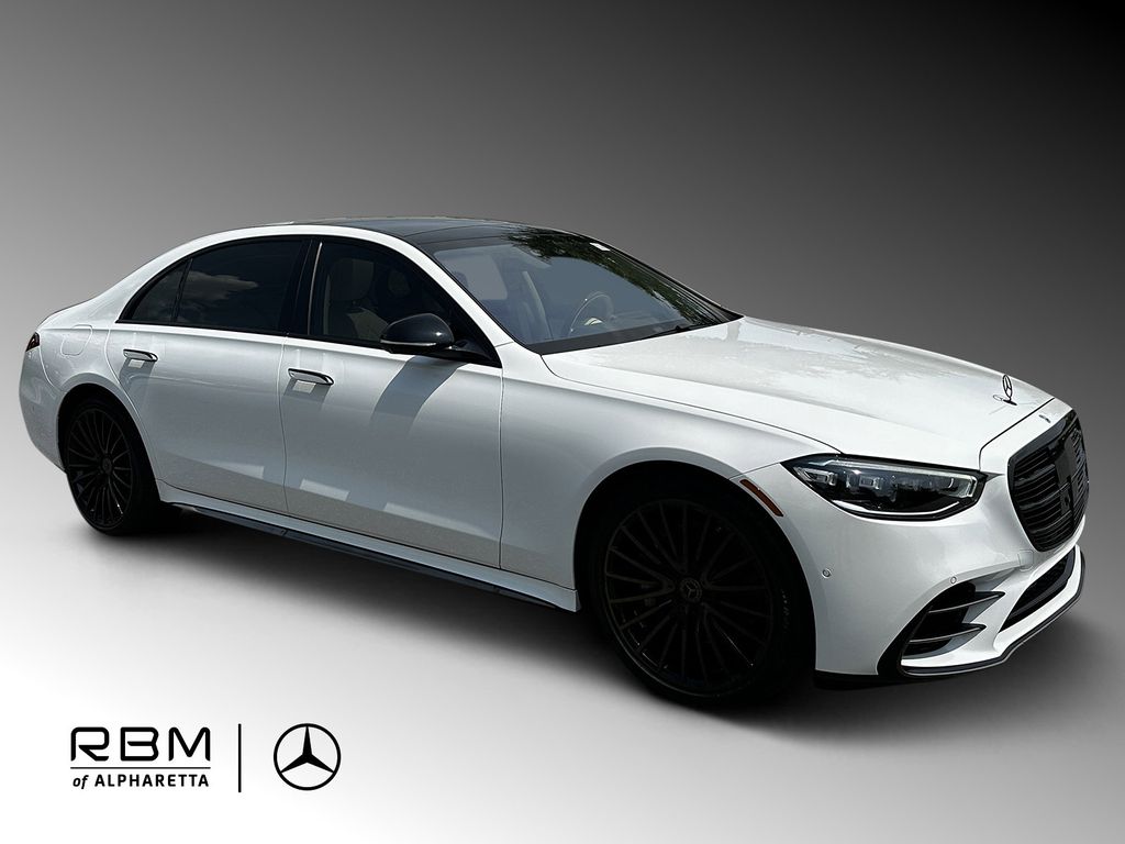 White 2025 Mercedes-Benz S-Class Sedan All-Wheel Drive 9-Speed Automatic