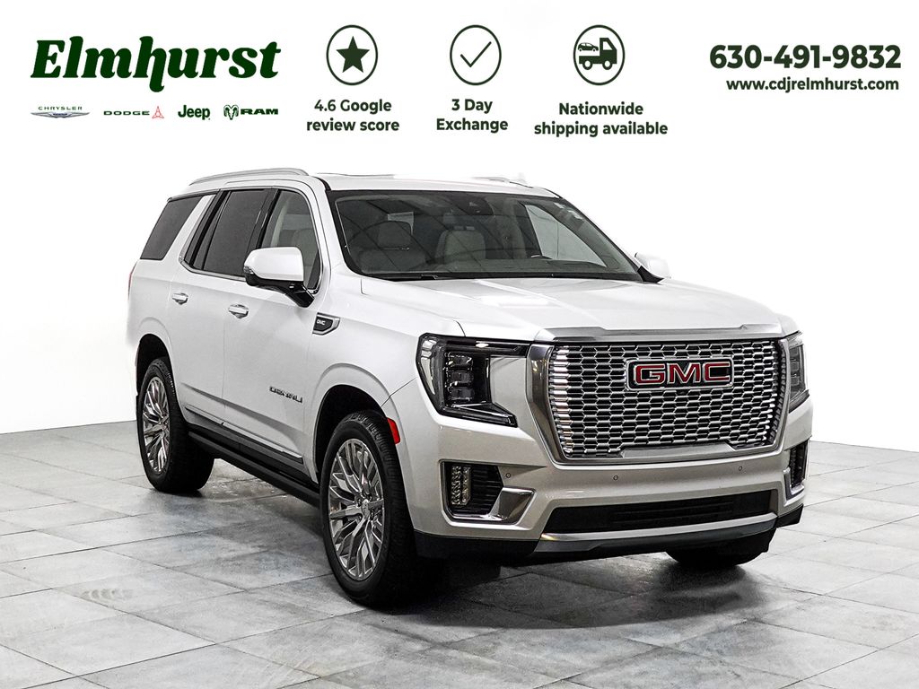 White Frost 2023 GMC Yukon Denali 4WD SUV / Crossover Four-Wheel Drive Automatic