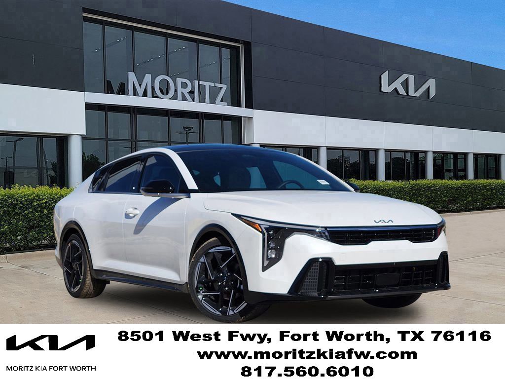 Snow White Pearl 2025 Kia K4 GT-Line FWD Sedan Front-Wheel Drive Continuously Variable Transmission