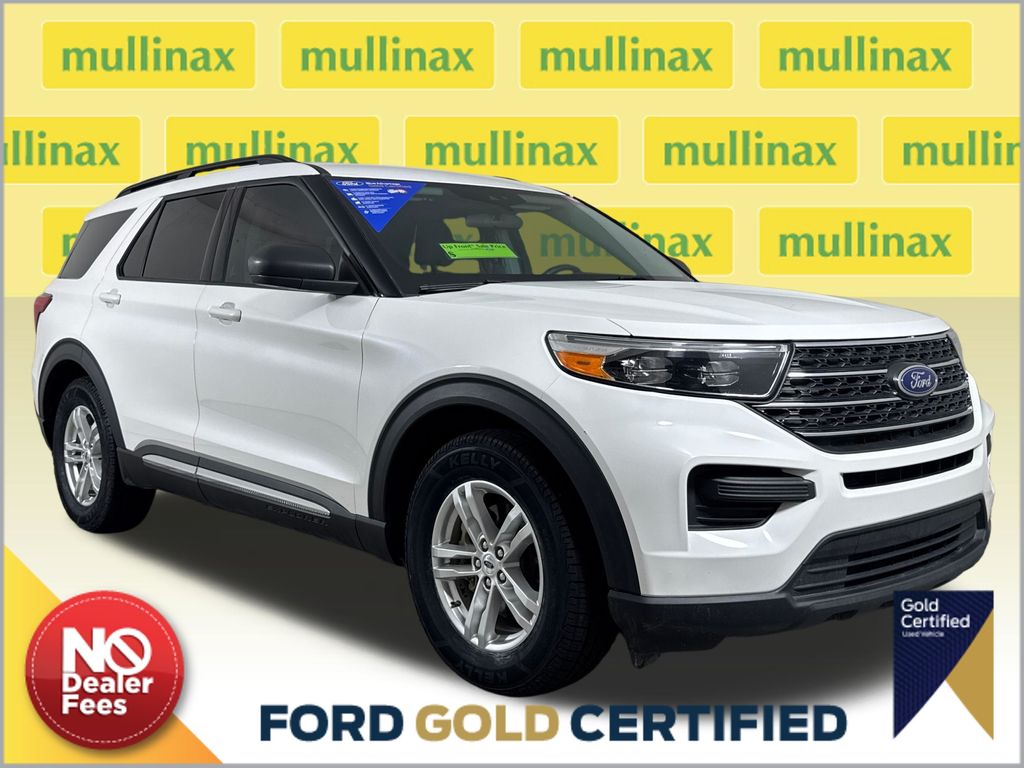 Star White Metallic Tri-Coat 2023 Ford Explorer SUV / Crossover Rear-Wheel Drive Automatic