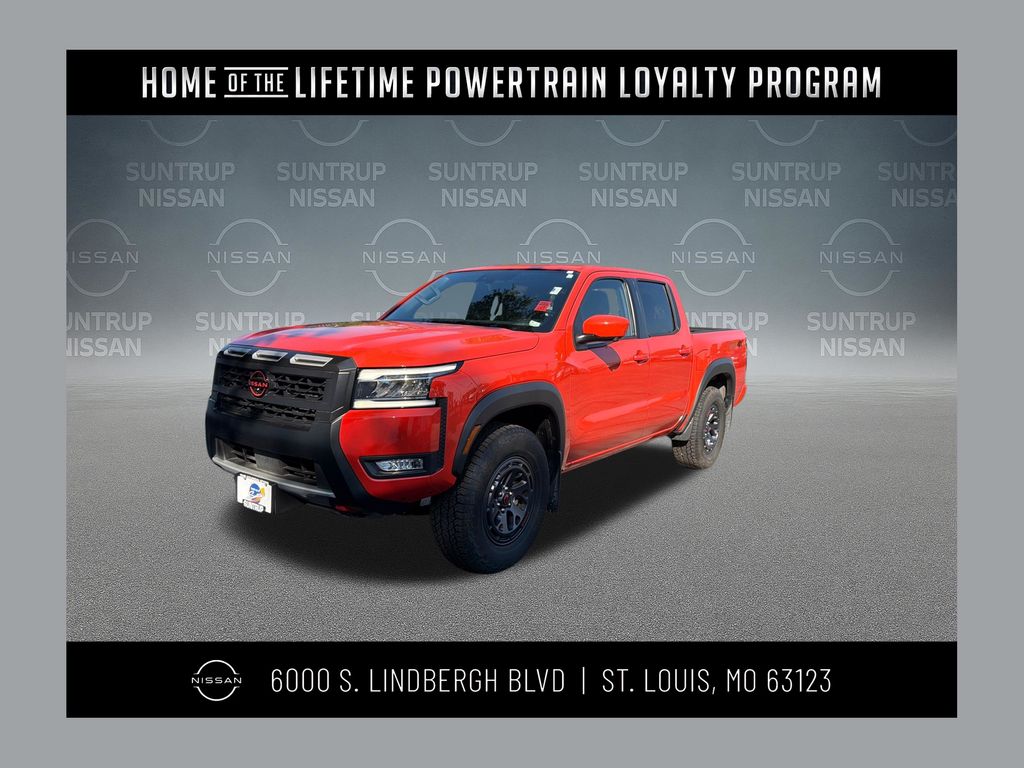 Afterburn Orange 2025 Nissan Frontier Pickup Truck Four-Wheel Drive 9-Speed Automatic Overdrive