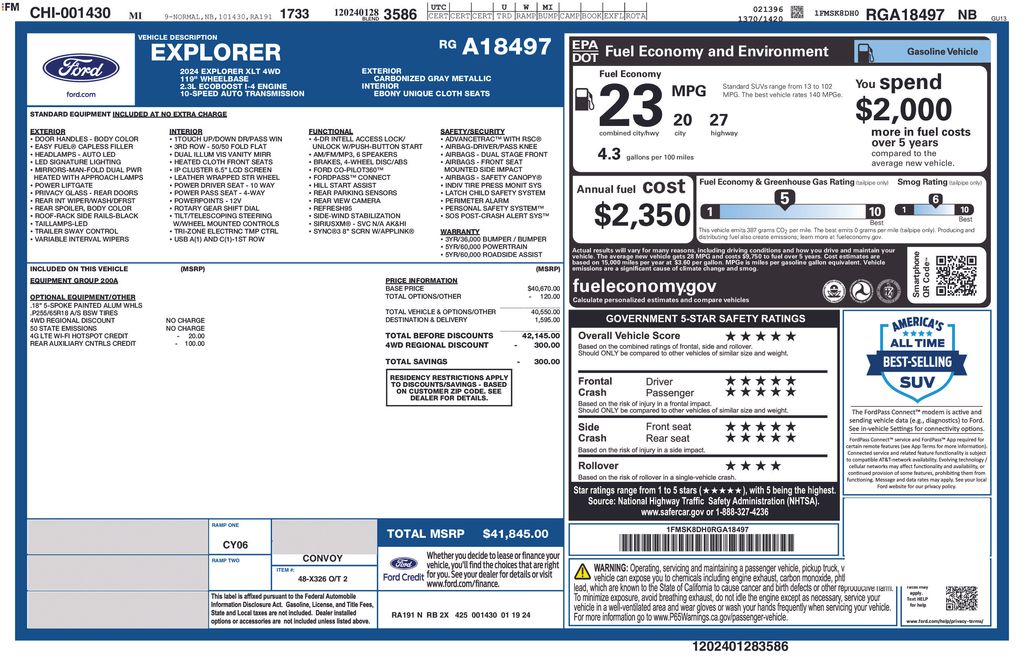 Used 2024 Ford Explorer SUV