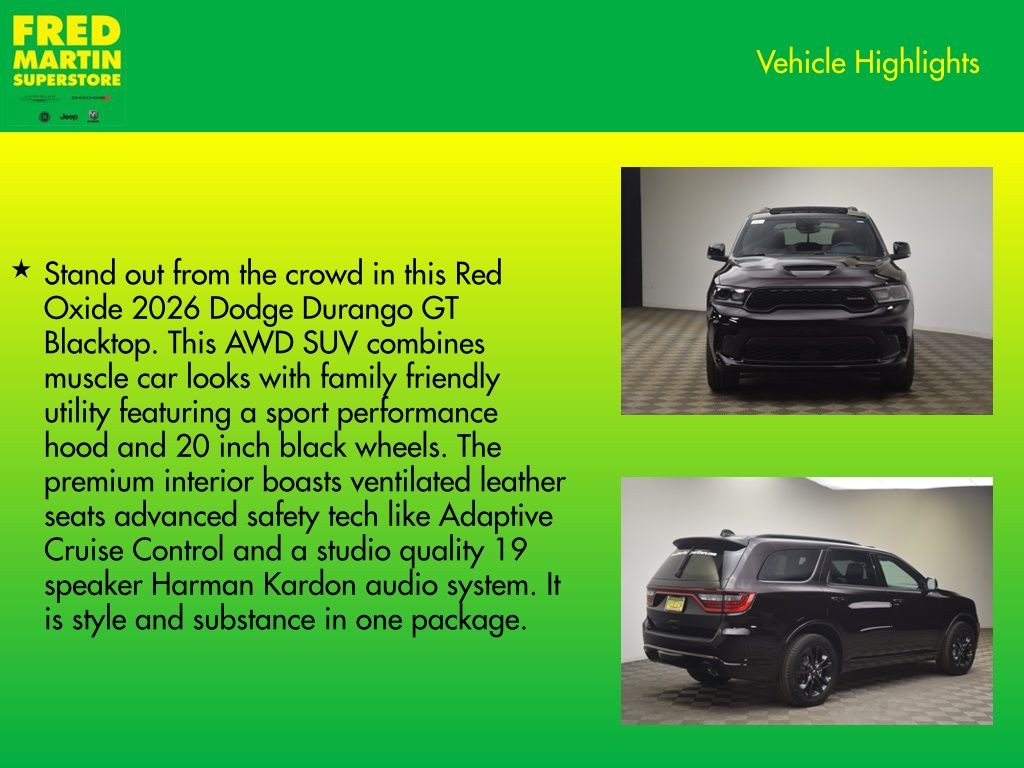 new 2026 Dodge Durango car, priced at $45,760