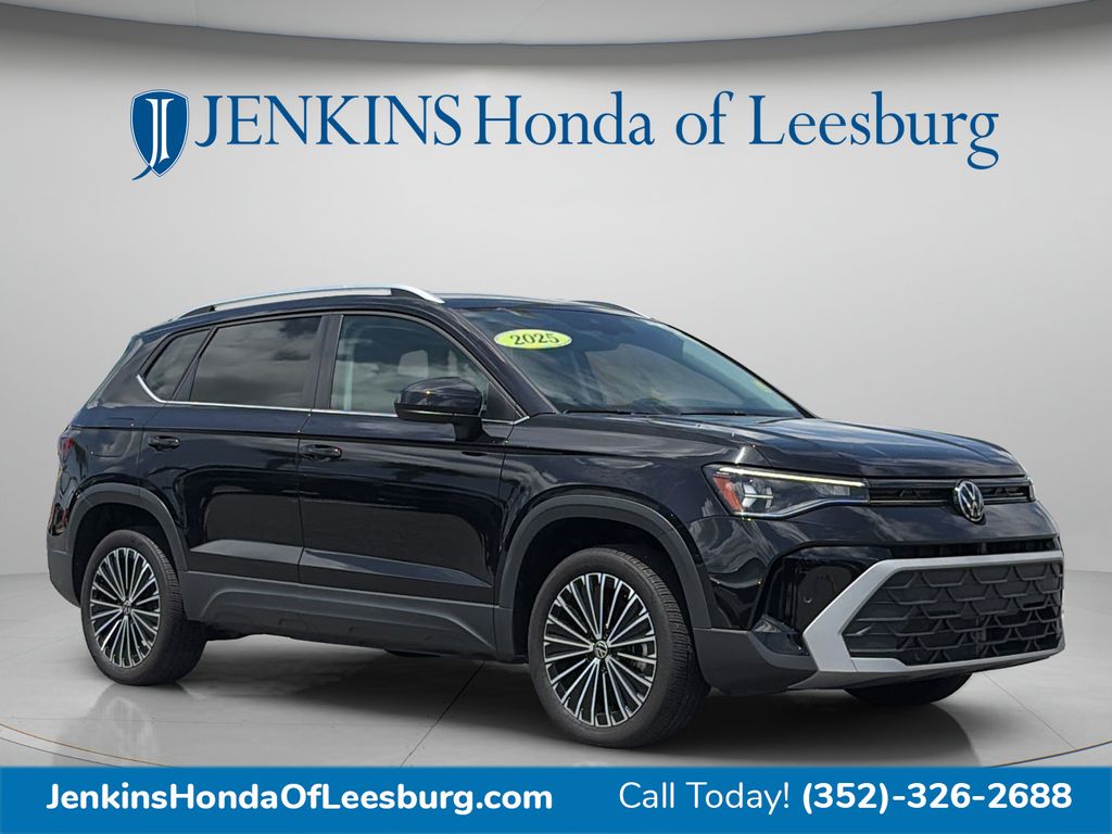 Deep Black Pearl 2025 Volkswagen Taos SUV / Crossover Front-Wheel Drive 8-Speed Automatic