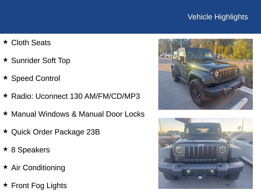 2015 Jeep Wrangler Sport