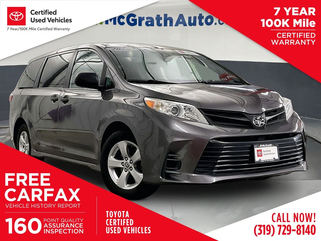 Predawn Gray Mica 2020 Toyota Sienna L 7-Passenger FWD Minivan Front-Wheel Drive 8-Speed Automatic
