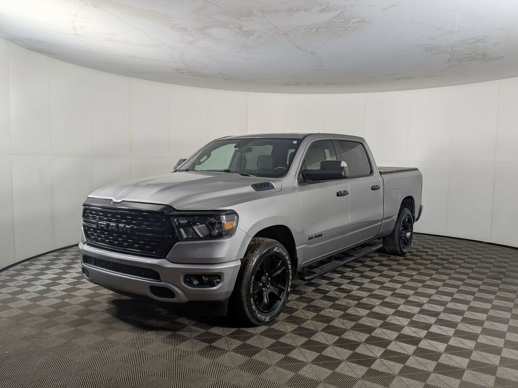 Billet Silver Metallic Clearcoat 2023 RAM 1500 Big Horn Crew Cab 4WD Pickup Truck Four-Wheel Drive 8-Speed Automatic