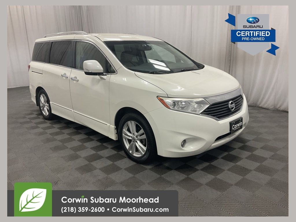 White Pearl 2013 Nissan Quest 3.5 SL Minivan Front-Wheel Drive Continuously Variable Transmission