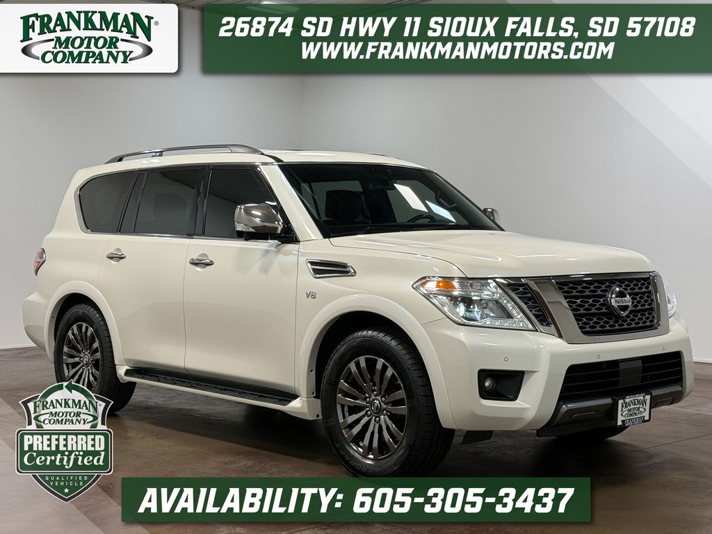 Pearl White Tricoat 2019 Nissan Armada SUV / Crossover Four-Wheel Drive 7-Speed Automatic