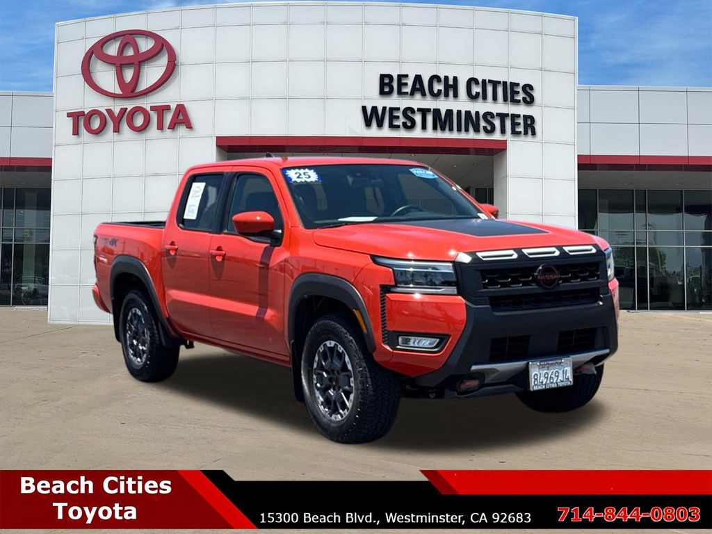 Afterburn Orange 2025 Nissan Frontier Pickup Truck Four-Wheel Drive 9-Speed Automatic Overdrive