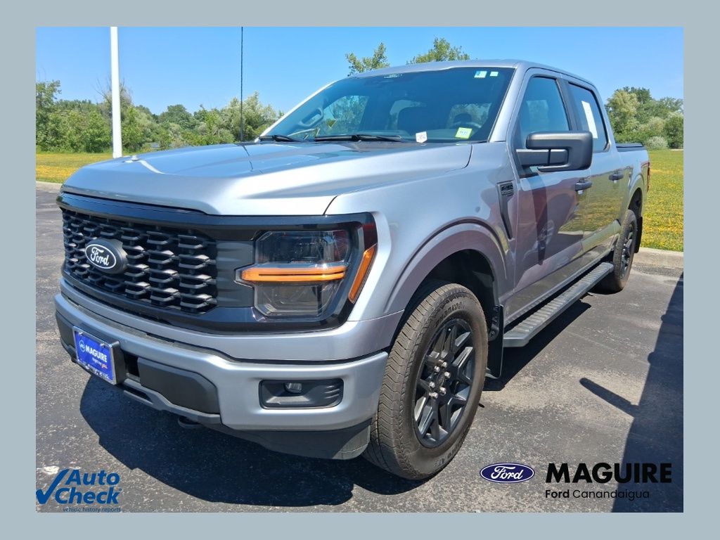 Iconic Silver Metallic 2024 Ford F-150 Pickup Truck Four-Wheel Drive Automatic