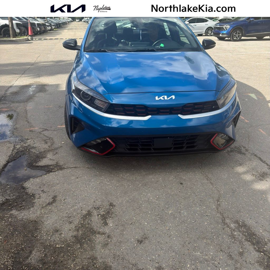Blue 2023 Kia Forte GT-Line FWD Sedan Front-Wheel Drive Continuously Variable Transmission