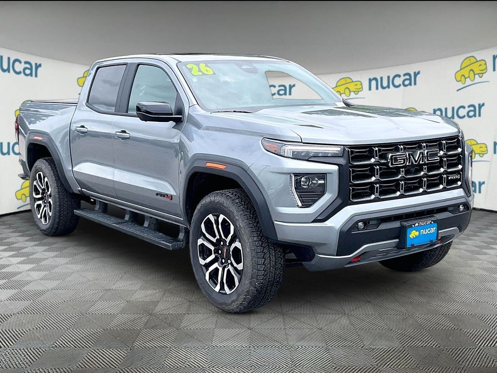 Silver 2026 GMC Canyon Pickup Truck Four-Wheel Drive 8-Speed Automatic