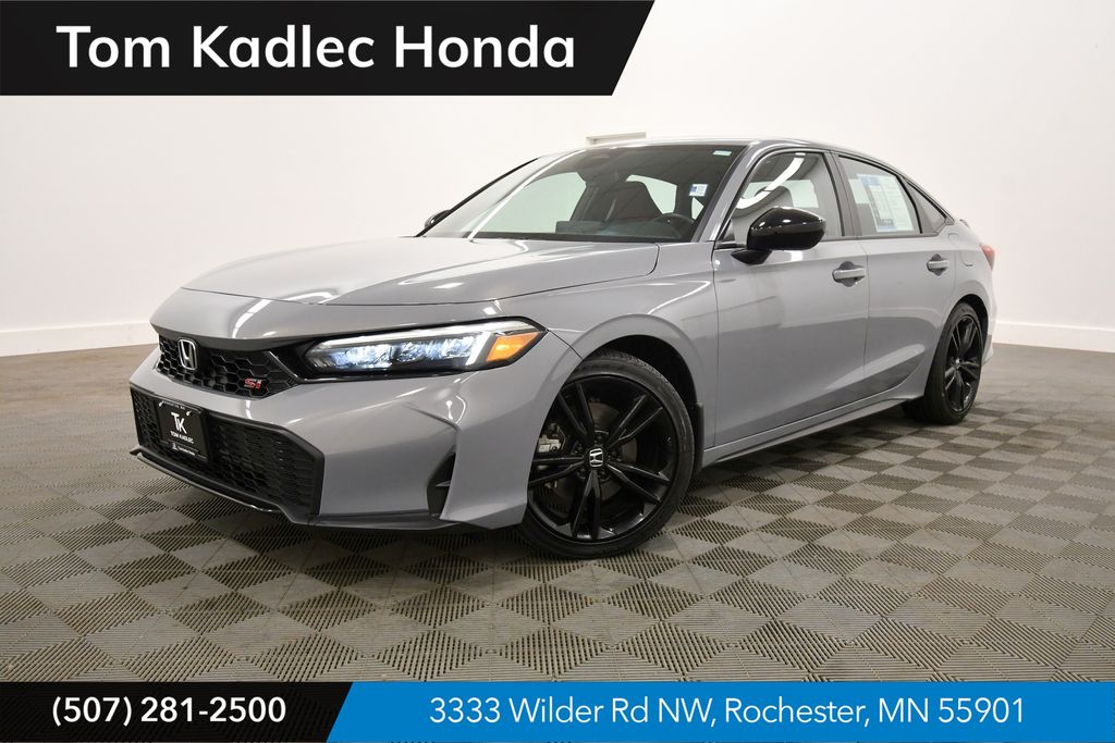 Urban Gray Pearl 2025 Honda Civic Sedan Front-Wheel Drive 6-Speed Manual