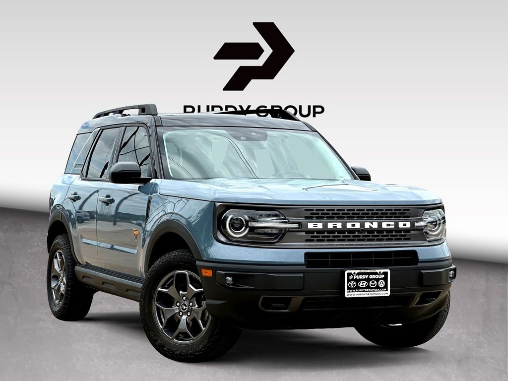 Blue (Azure Gray Metallic) 2024 Ford Bronco Sport Badlands AWD SUV / Crossover All-Wheel Drive 8-Speed Automatic