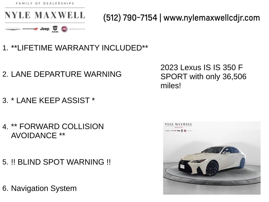 Used Car 2023 Lexus Is  350 F Sport For Sale Under $50,000 In Austin, Texas