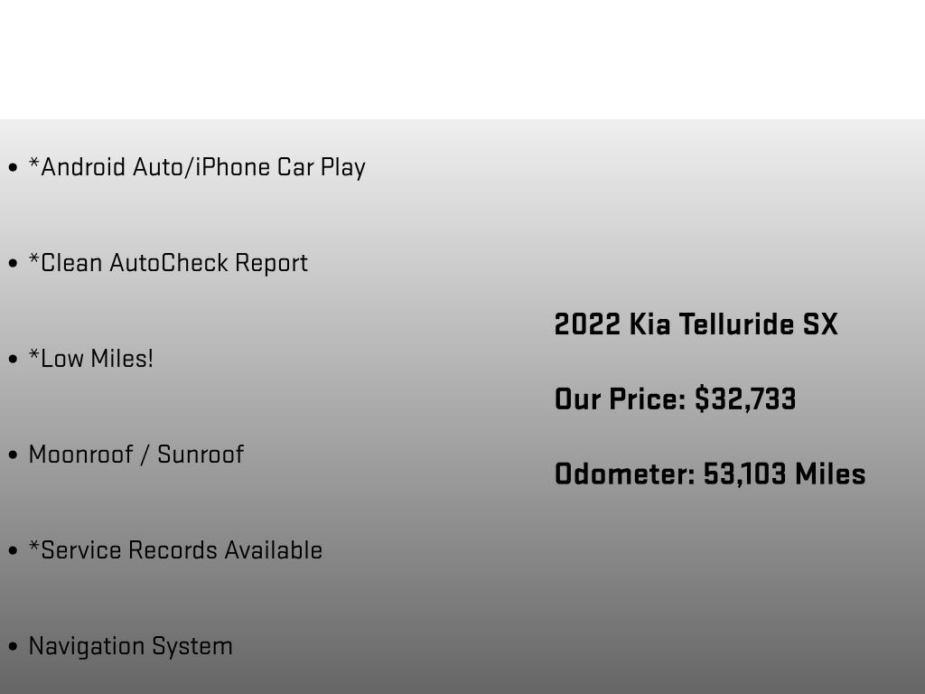 2022 Kia Telluride SX  at Carlisle Cadillac Buick GMC