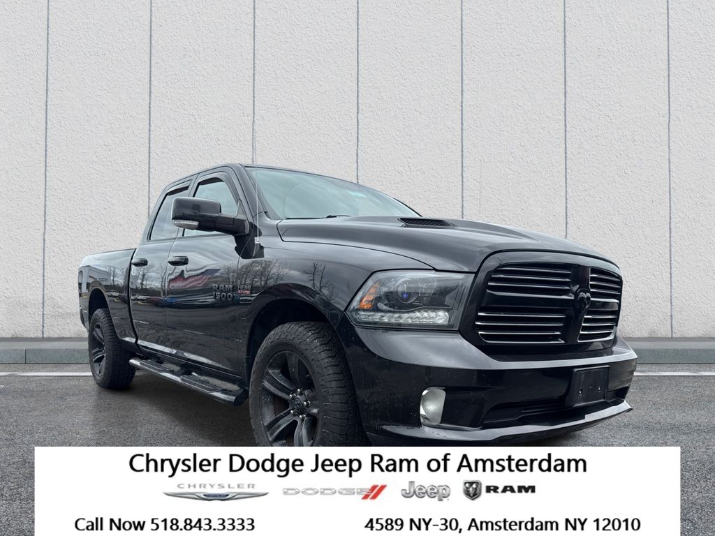 Brilliant Black Crystal Pearlcoat 2015 RAM 1500 Sport Quad Cab 4WD Pickup Truck Four-Wheel Drive 8-Speed Automatic