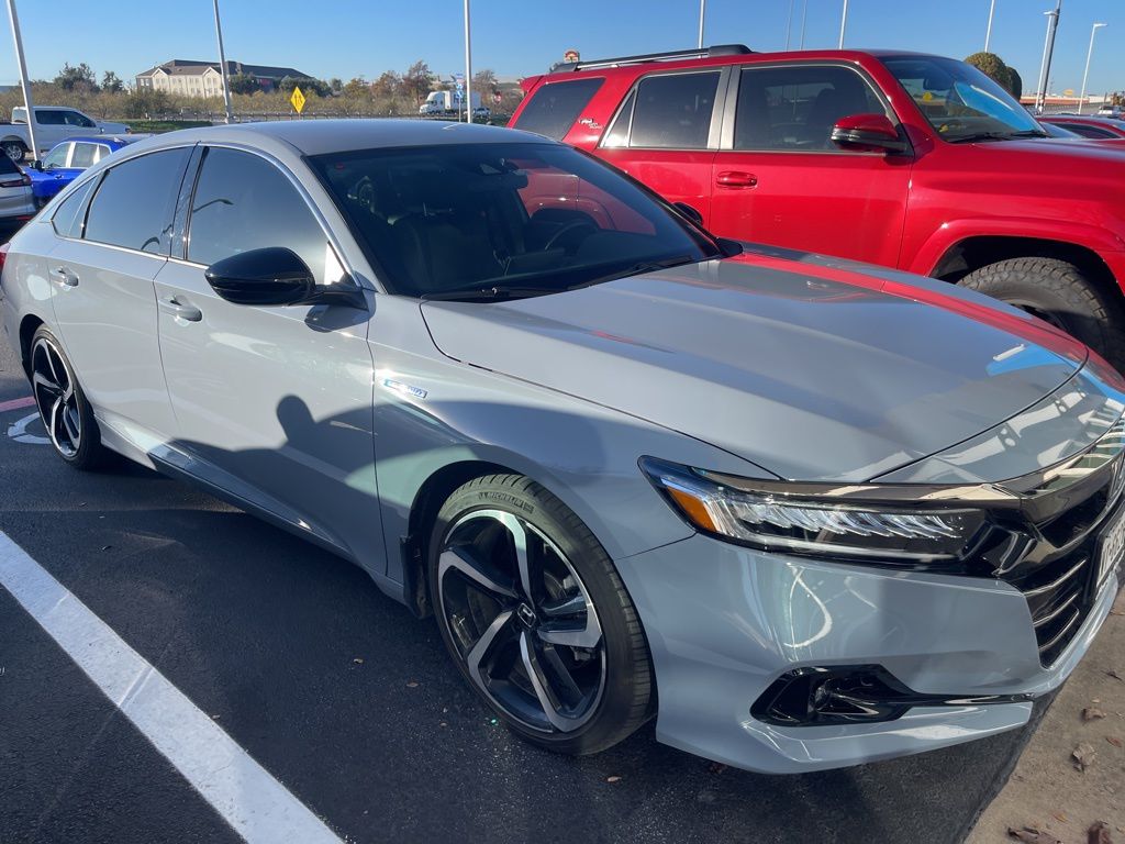 Certified 2022 Honda Accord Hybrid Sport with VIN 1HGCV3F28NA022971 for sale in Round Rock, TX