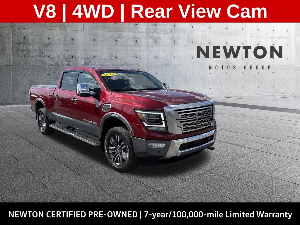 Cardinal Red Metallic 2023 Nissan Titan Pickup Truck  9-Speed Automatic