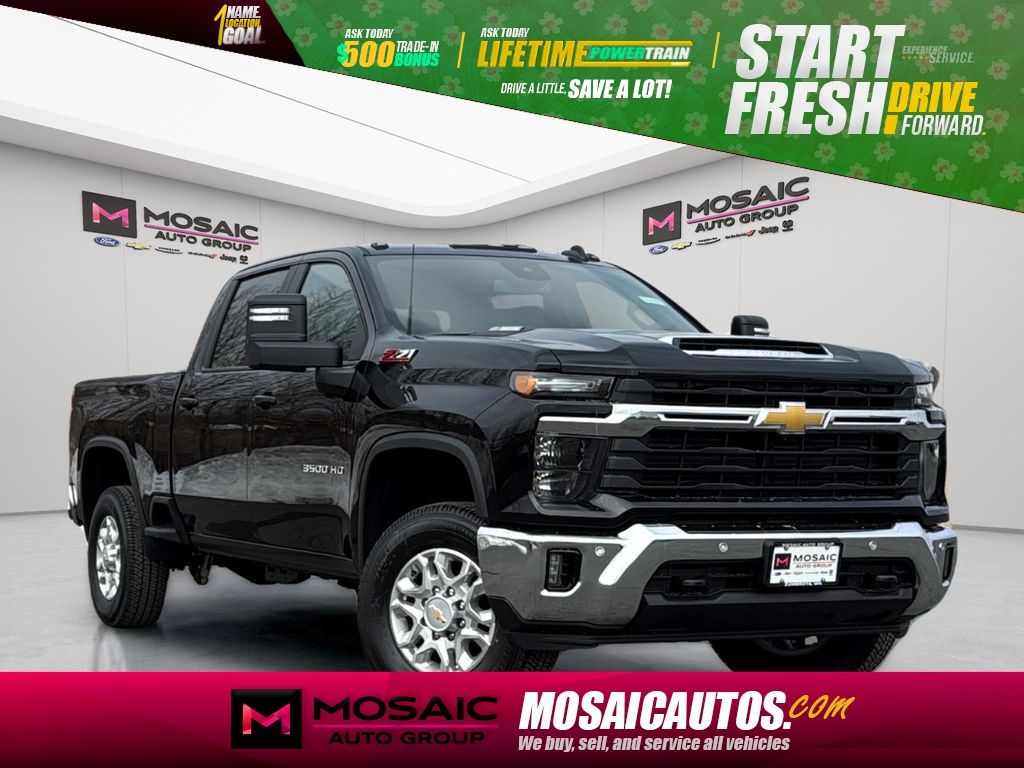 Black 2026 Chevrolet Silverado 3500HD LT Crew Cab 4WD Pickup Truck Four-Wheel Drive Automatic