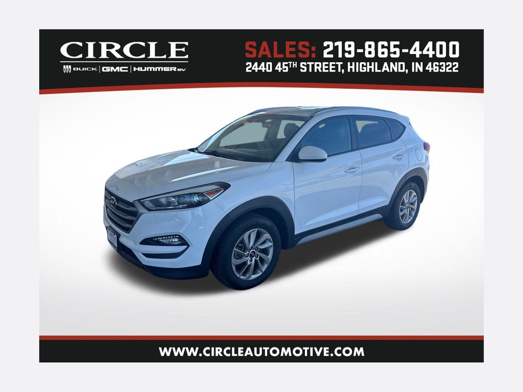 Dazzling White 2018 Hyundai Tucson 2.0L SEL AWD SUV / Crossover All-Wheel Drive 6-Speed Automatic