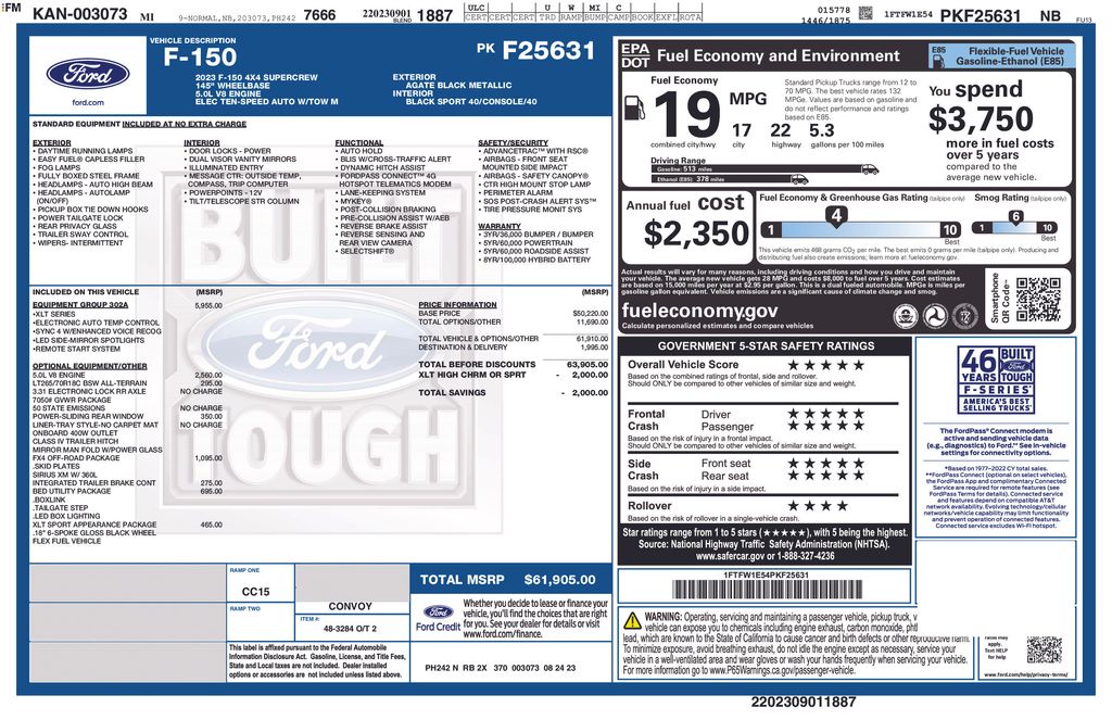 Used 2023 Black Ford XLT image 5