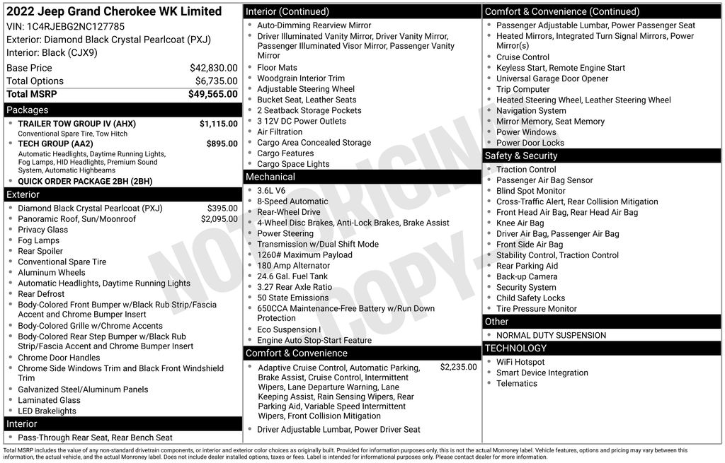 Used Car 2022 Jeep Grand Cherokee Wk  Limited For Sale Under $25,000 In Austin, Texas