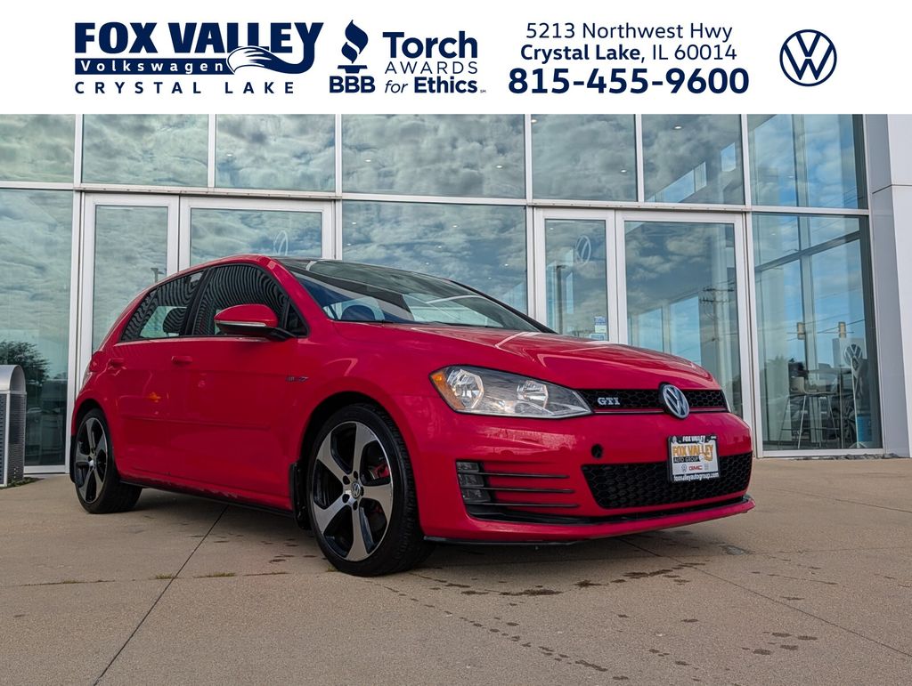 Tornado Red 2015 Volkswagen Golf GTI Hatchback Front-Wheel Drive 6-Speed Dual Clutch