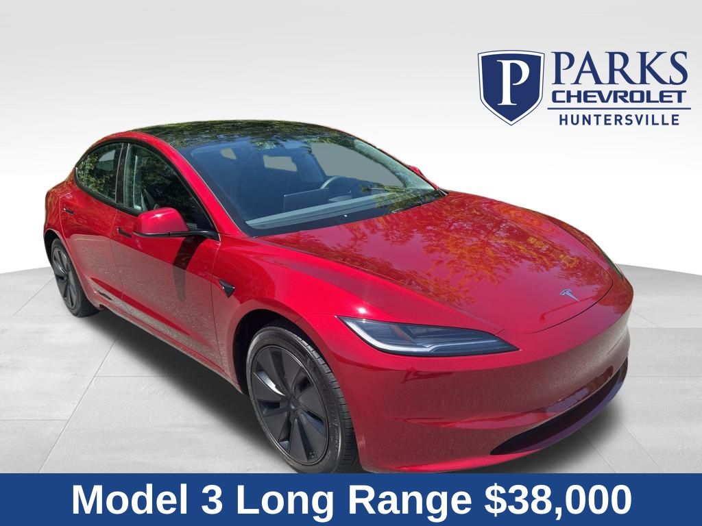 Ultra Red 2025 Tesla Model 3 Long Range RWD Sedan Rear-Wheel Drive 1-Speed Automatic